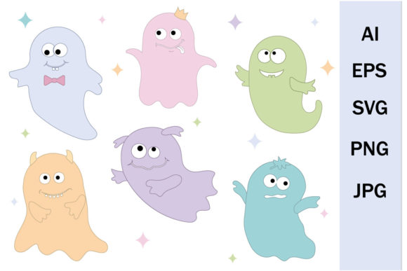 Ghosts with Cute Faces for the Halloween Review