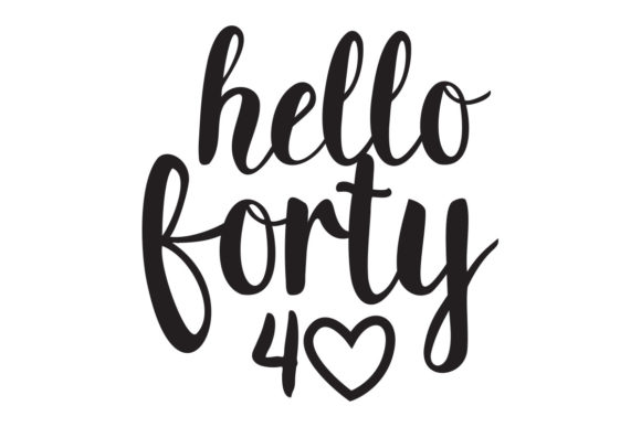 Hello 40 Forty Birthday SVG Design Review