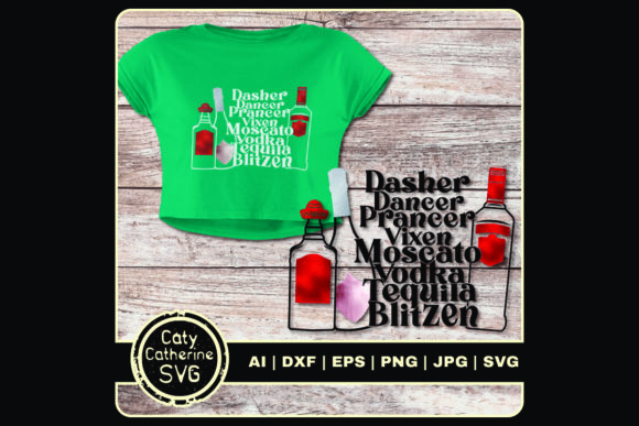 Stitching the Funny Alcohol Reindeer Christmas Design